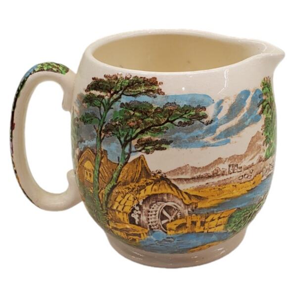 Sadler The Old Mill Made in England Pottery 1940s Milk Pitcher Jug Vintage - Picture 15 of 15